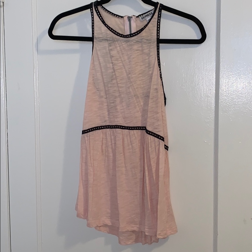 Pink zipper back (racerback) tank top